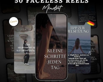 Faceless Reels (German), Instagram Templates, DFY Content, Digital Marketing with Master Resell Rights, MRR/PLR, Canva, Resale