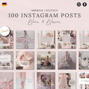 Instagram Reel Templates for Spring, Canva Link with PLR & MRR (Master Resell Rights)