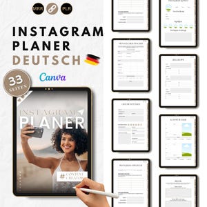 Digitaler Content Planer Deutsch, Instagram, Canva Template, PLR/MRR, dfy, Marketing, Master Resell Rechte, Wiederverkauf Social Media