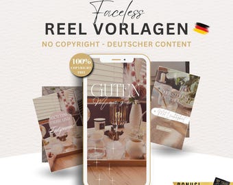 Instagram Templates, Faceless Reels German, DFY Content & Hooks, Digital Marketing, Master Resell Rights, MRR PLR, Canva, digital