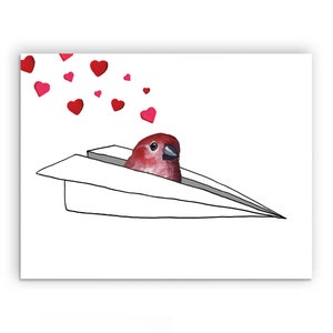 Airplane Valentine's Day Card