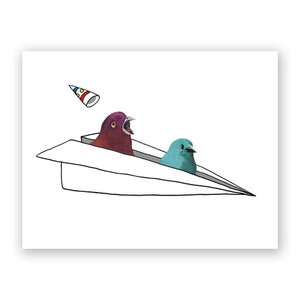 Carte de voeux d'anniversaire d'avion