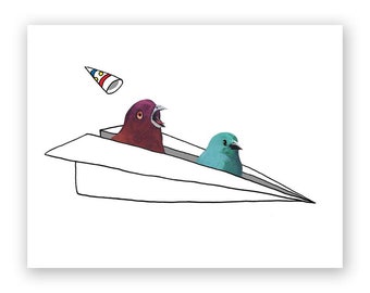 Airplane Birthday Greetings Card