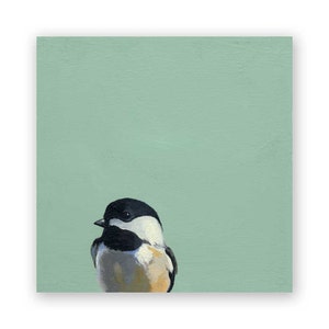 Chickadee - 6 x 6 Wings on Wood Decor