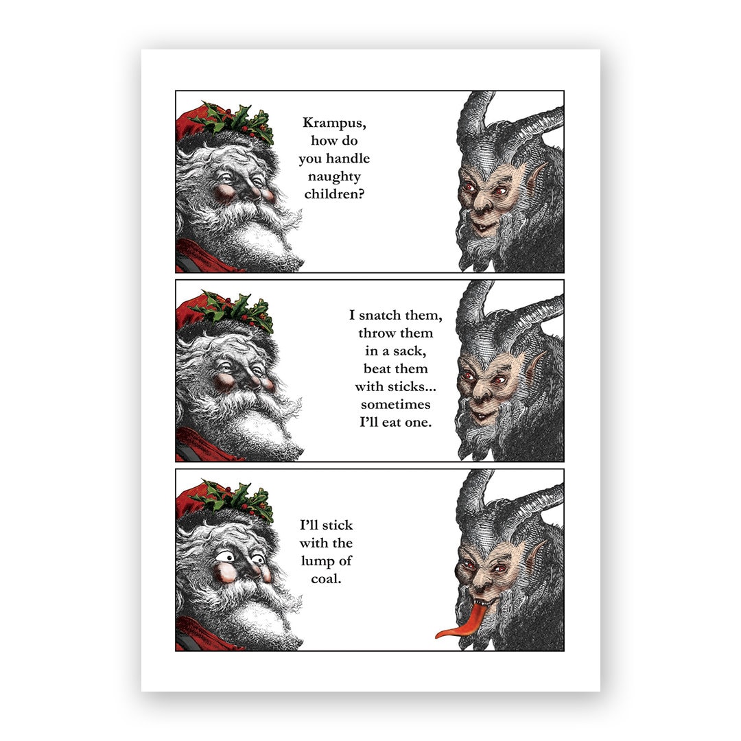 Krampus Christmas Cards - Set of 8 - Etsy