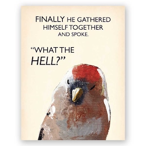 What the Hell? Card - Humor - Bird - Greeting - Stationery