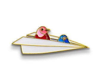 Airplane Birds Pin