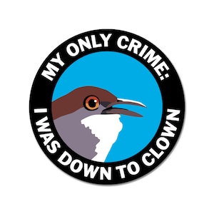 Down to Clown Round Sticker