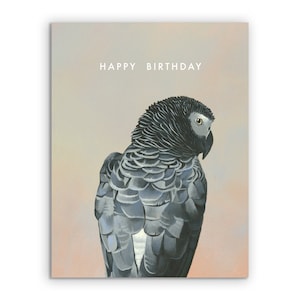 Afrikaanse grijze papegaai Verjaardagskaart - Vogels - Groet - Briefpapier