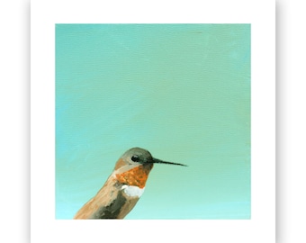 5 x 5 Art Print - Hummingbird Number 30