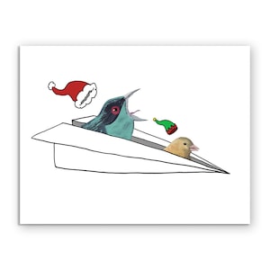 Weihnachtskarte Flugzeug