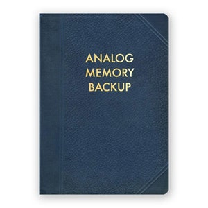 Analoge geheugenback-up - logboek - humor - cadeau