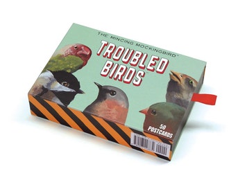 Troubled Bird Postcard Set of 50 - Birds - Animal - Mincing Mockingbird