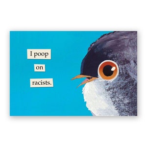 I Poop on Racists - Conjunto de 12 cartões postais