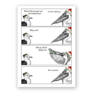 Carte de Noël Seagull and Pelican