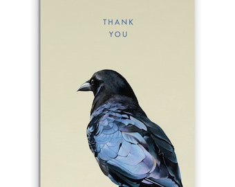 Crow Thank You Card - Birds - Greeting - Stationery