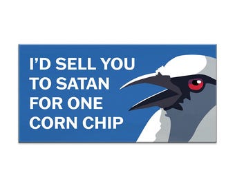 Corn Chip Car Magnet - Bird - Humor - Gift - Stocking Stuffer