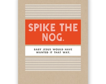 Spike The Nog Holiday Card