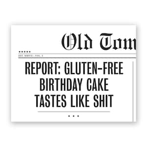 Glutenvrije taart verjaardagskaart