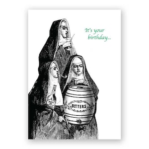 Nuns Party for your Birthday - Card