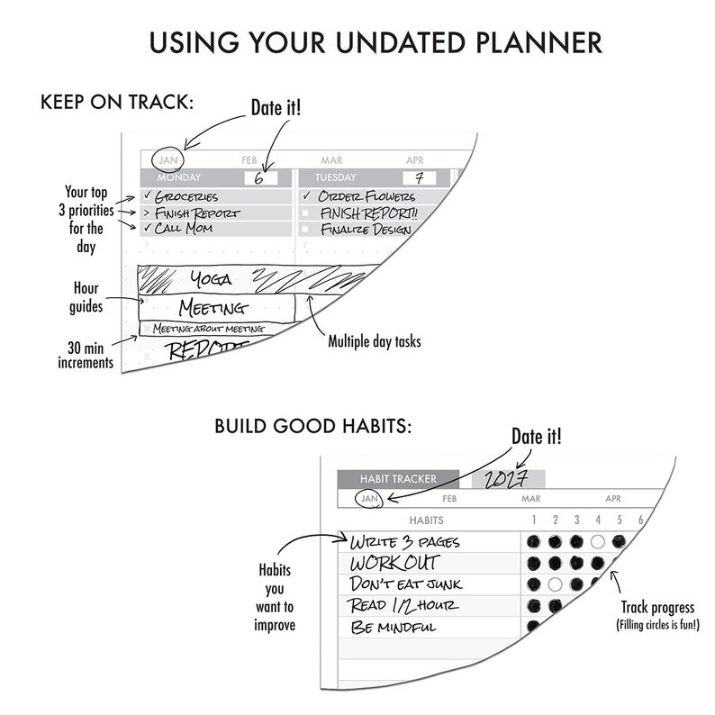 De ongedateerde planner cadeau afbeelding 2