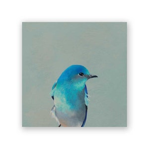 Mountain Bluebird - 6 x 6 Wings on Wood Decor