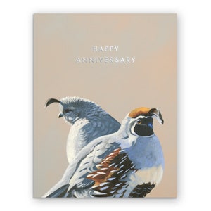 Aniversario de codornices - Pájaros - Saludo - Papelería
