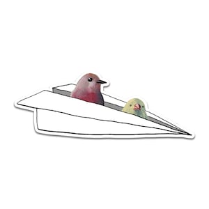 Airplane Birds Sticker