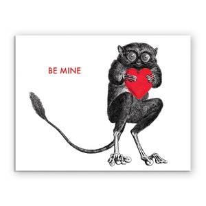 Carte Saint-Valentin Tarsier