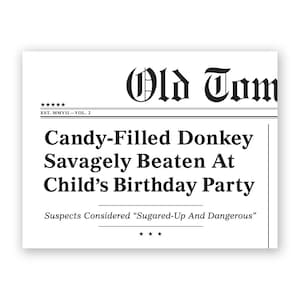 Candy-Filled Donkey Birthday Card