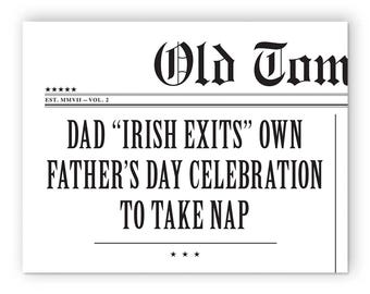 Father's Day Irish Exit Card
