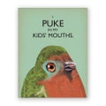 Bird Puke Mother's Day Card - Bird - Humor - Stationery - Greeting - Blank