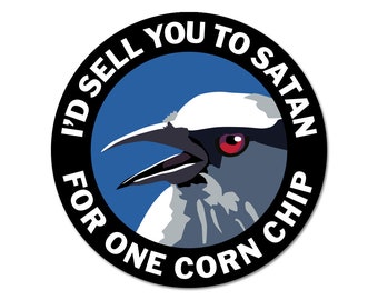 Corn Chip Round Sticker