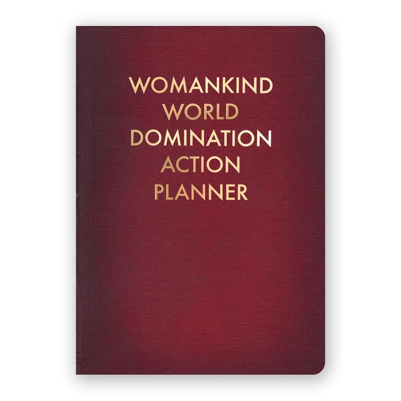 Womankind World Domination Action Planner Journal Medium Humor Gift image 1