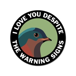 Warning Signs Round Sticker