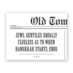 Carte Hanukkah également ignorante