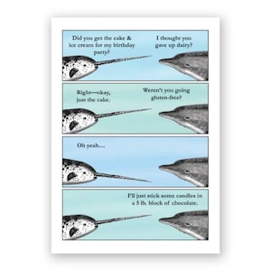 Narwhal Geburtstagskarte