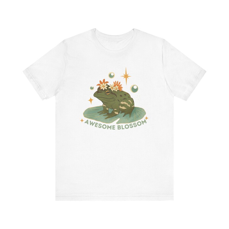 Vintage Frog Tee | Frog on Lily Pad | Fun, Playful, Retro Style | Bella ...