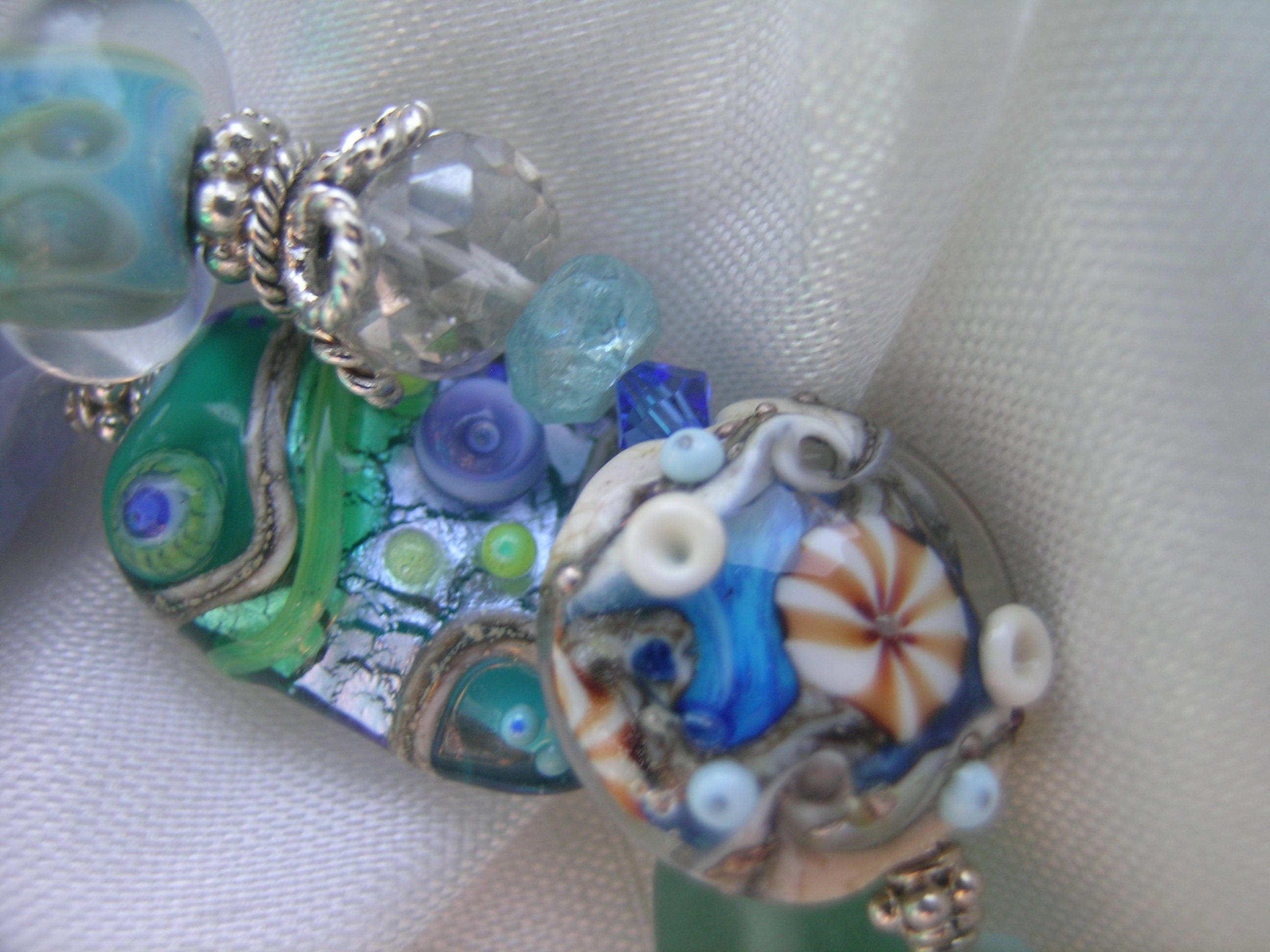 Dreamscape Handcrafted Lampwork, Aquamarine & SS All-artisan LUXE ...