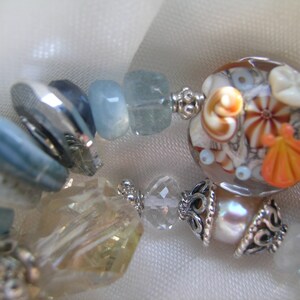 Autumn Tideline Beach Ocean Lampwork Gemstone Two Strand Bracelet image 2