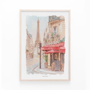 Celebrate your love story with a personalized watercolor couple drawing featuring your first date venue. Created from your photo, this portrait highlights your connection and turns your memory into a timeless couple keepsake and meaningful gift for him or her.