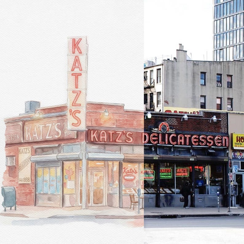 This personalized picture highlights your love story and first date venue in a watercolor style. Created from your photo, it becomes a unique couple keepsake and thoughtful gift for her or him, ideal for anniversaries and romantic celebrations.