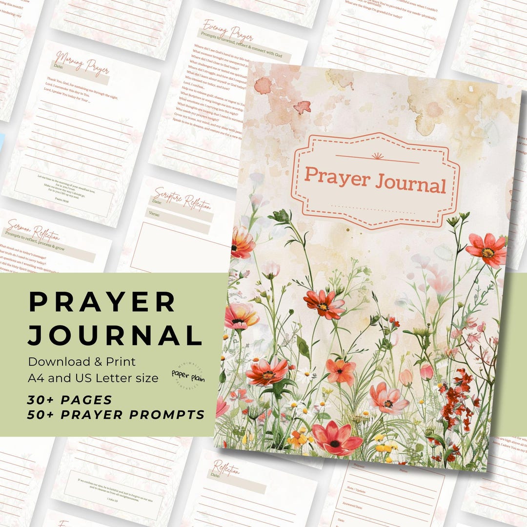Printable Prayer Journal for Women | Prayer Journal Pages | Spiritual ...