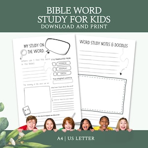 Bible Word Study for KIDS | Printable Template & Worksheet