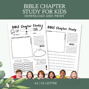 Bible Chapter Study for KIDS | Printable Template & Worksheet