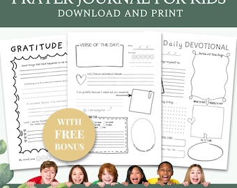 Prayer Journal for KIDS | Bible Study Template