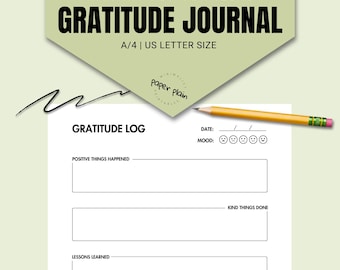 Gratitude Journal Page | Printable Daily Gratitude Planner & Worksheets | Christian Gratitude Reflection | Instant Download PDF