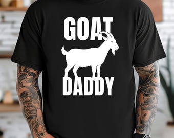 Funny Goat Dad Shirt, Comfort Colors Goat Daddy T-Shirt, Fathers Day Gift for Husband, Goat Lover Tee, Animal Farmer Gift, Dad Birthday Gift