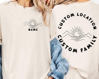 Custom Family Vacation 2026 Shirt, Comfort Colors Beach Trip Matching Tee, Custom Group Travel T-Shirt, Sea Shell Palm Beachfront Family Tee