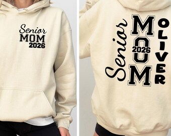 Personalized Graduation Mom Hoodie, Senior 2026 Mama Hoodie, Proud Family Graduation Gift, Class of 2026 Senior Mom Hoodie